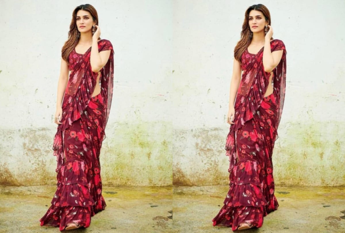 ruffle saree that can make bollywood actress most stylish