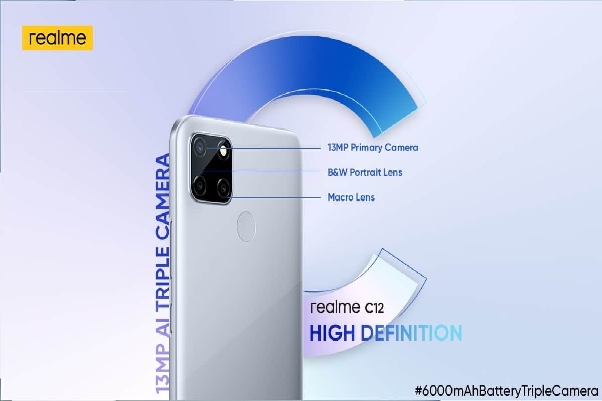realme C12 now comes with a new 4GB and 64GB variant price and specifications