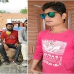 पोस्टमार्टम गृह पर पंकज कुमार का परिवार, पंकज का फाइल फोटो