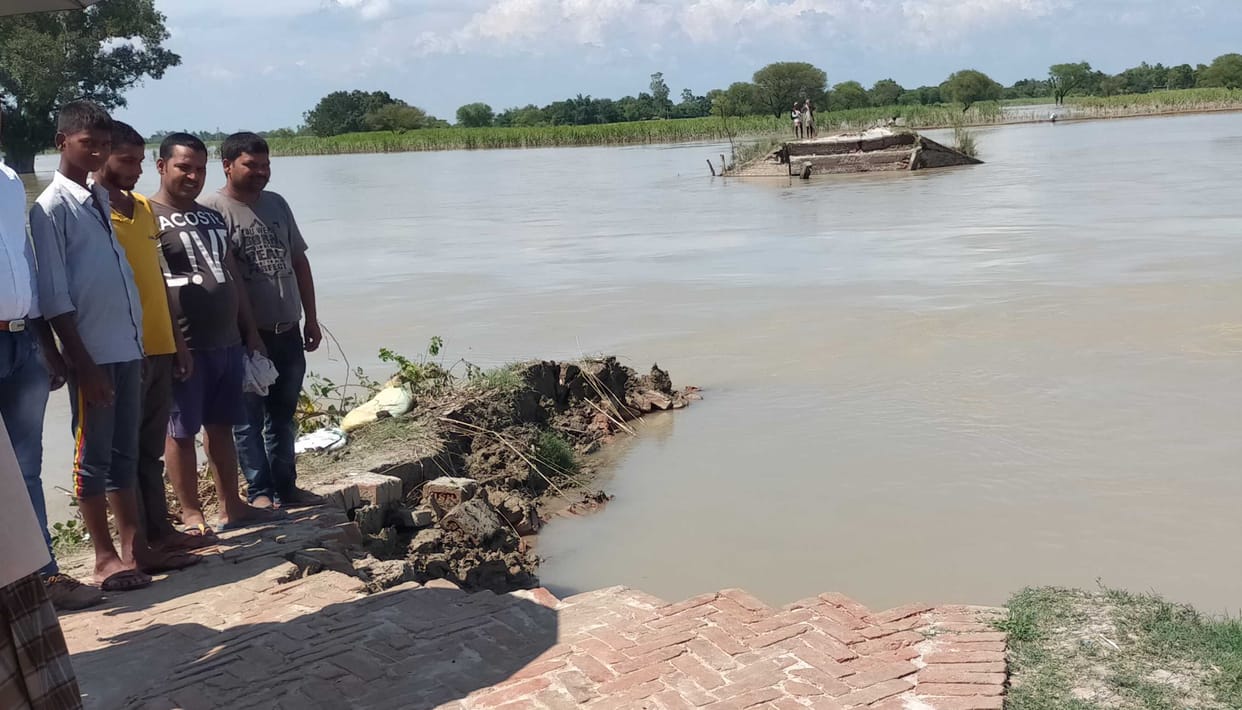 Bridge built on Baha Belhia molded in Ghaghra stream