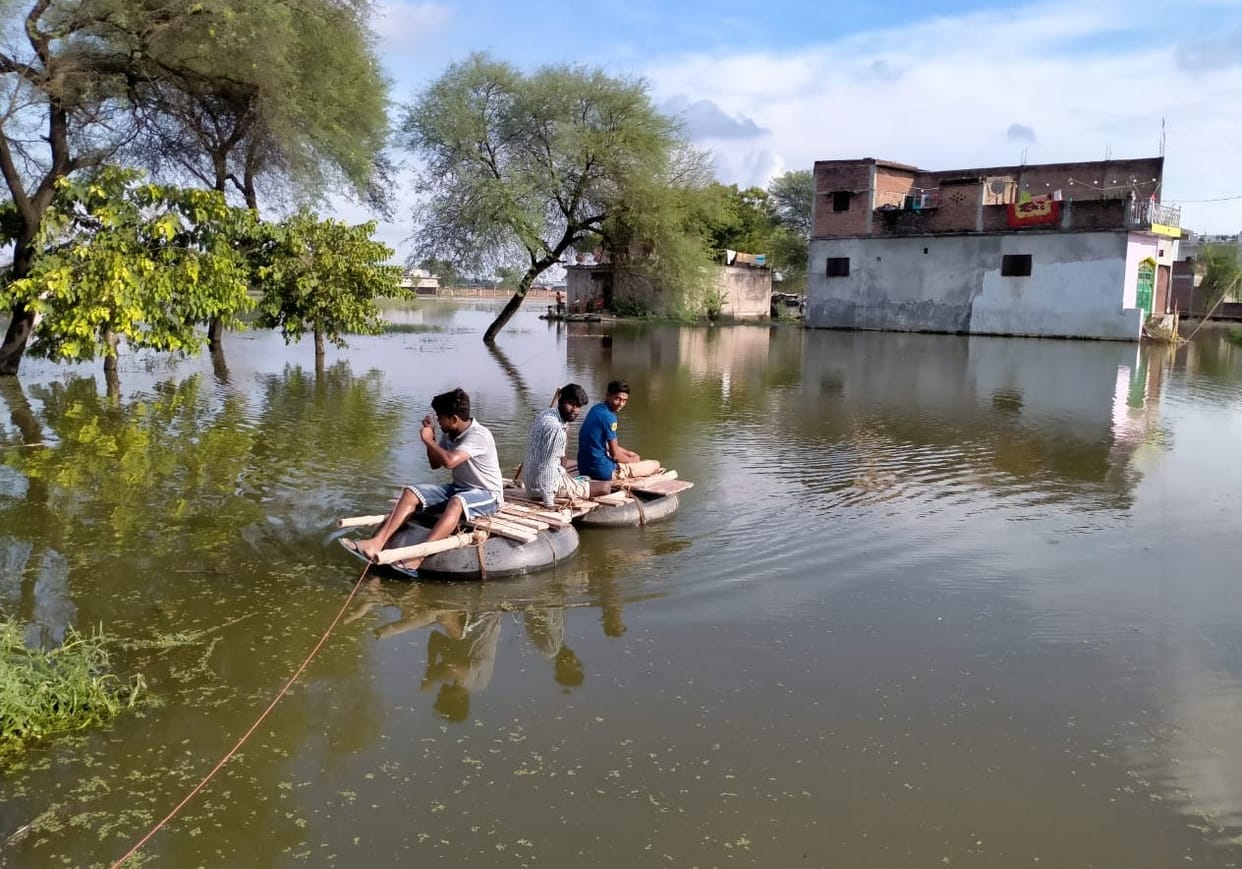 ward people uses tube made boat