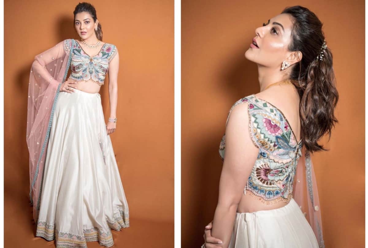kajal aggarwal hand embroidery maxi dress is perfect