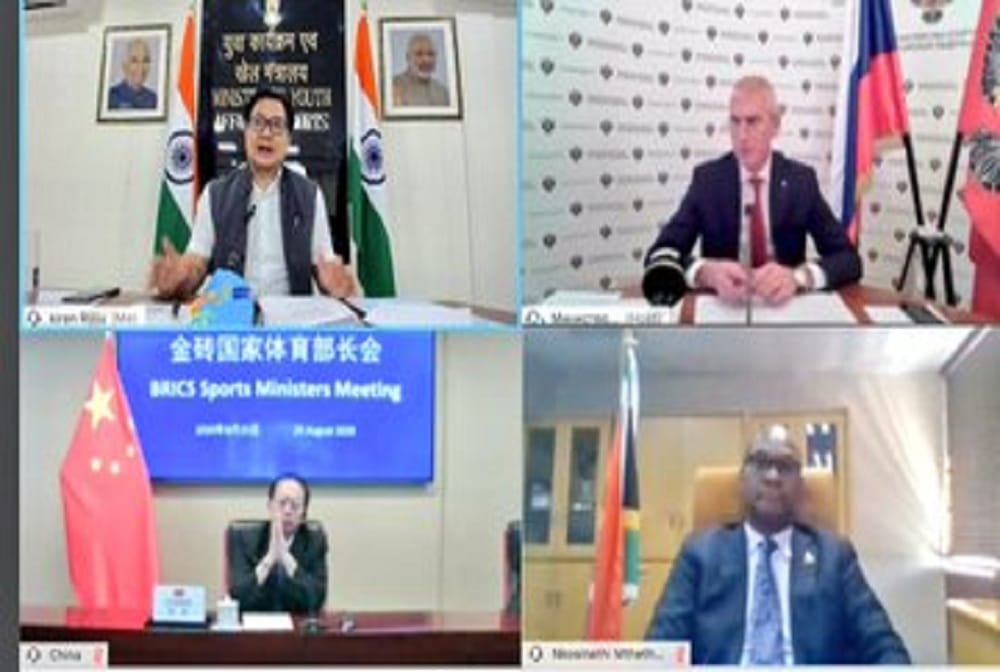 Sports Ministers of BRICS nations met via video conference to assess impact of COVID on sports