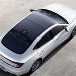 Hyundai Car with Solar Panel Roof
