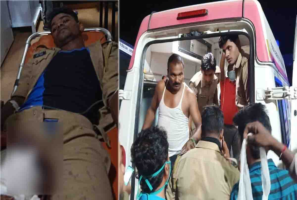 miscreants attacked the soldier in auraiya