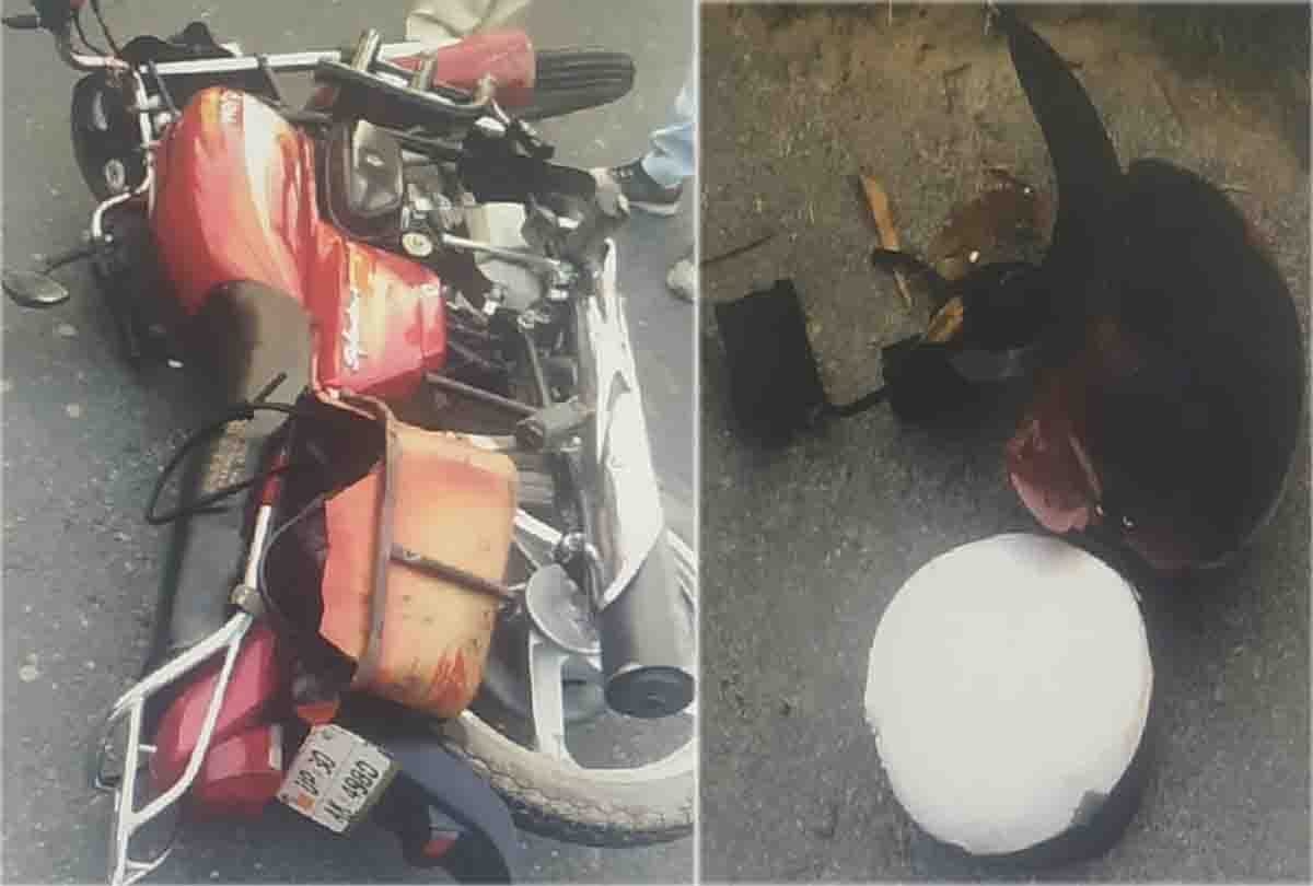 Bike rider lost his life in a road accident