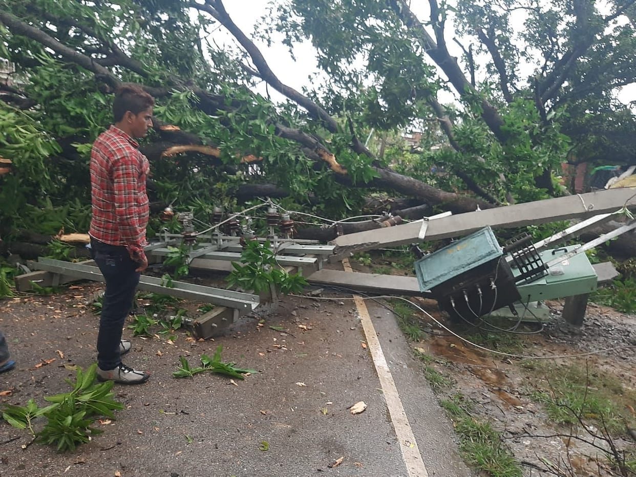 Thunderstorms, fallen trees, broken poles, lightning strikes
