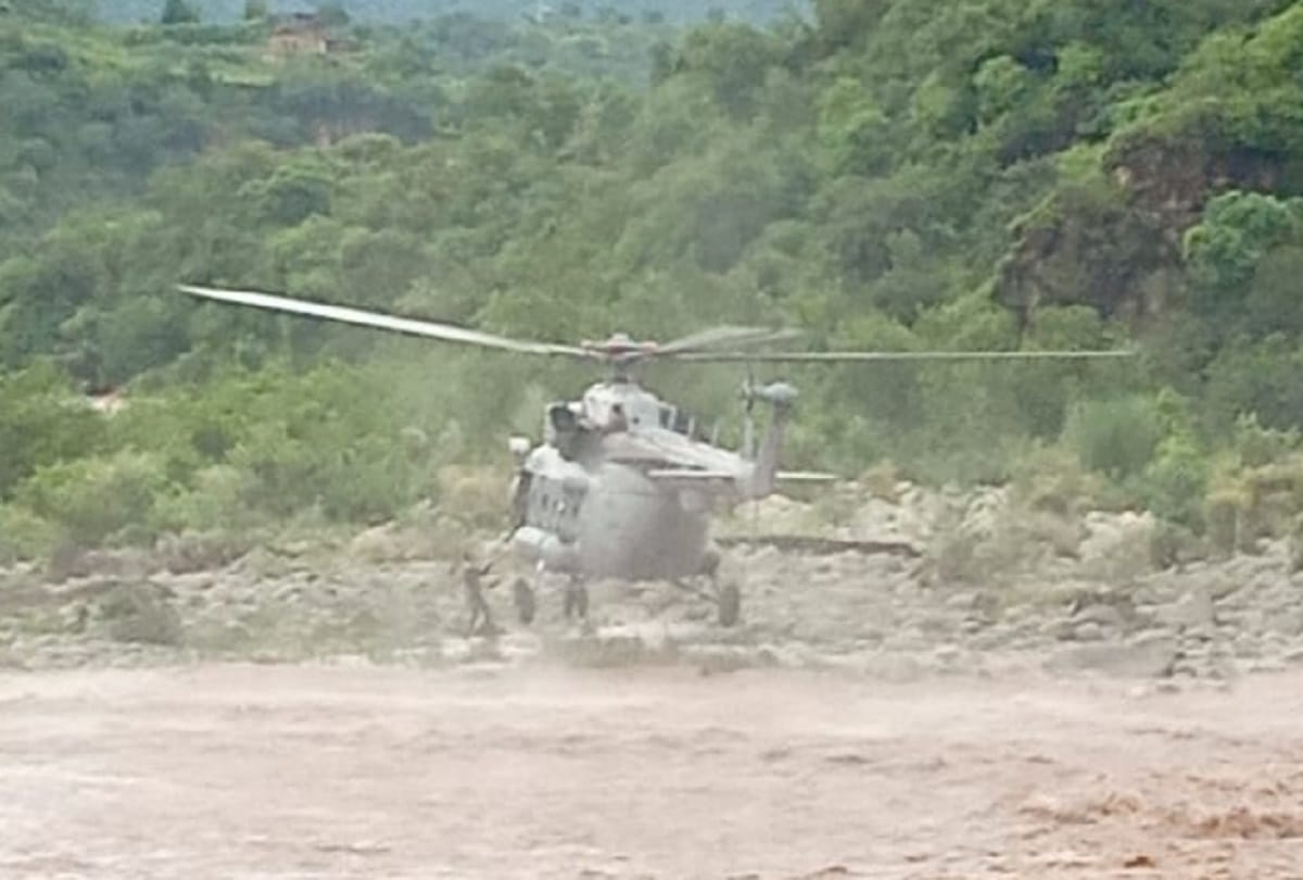 jammu person saved by timely rescue operation in Naushera, District of Rajouri 