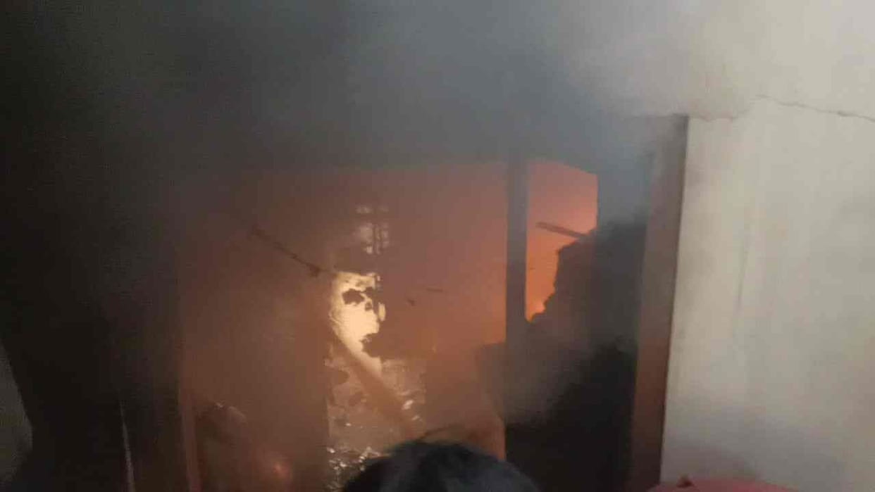 Former director's house caught fire, household goods burnt
