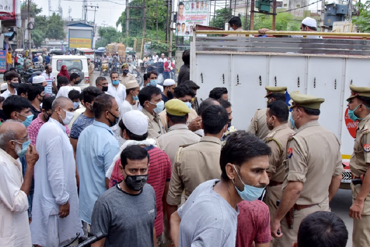Saharanpur: Municipal team arrived to remove encroachment, sought 15 days time
