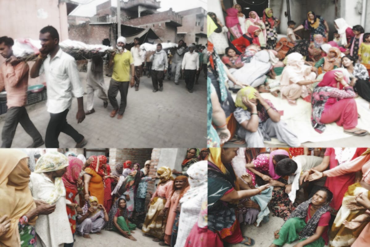 The bodies of two brothers were cremated together in a village in Shamli