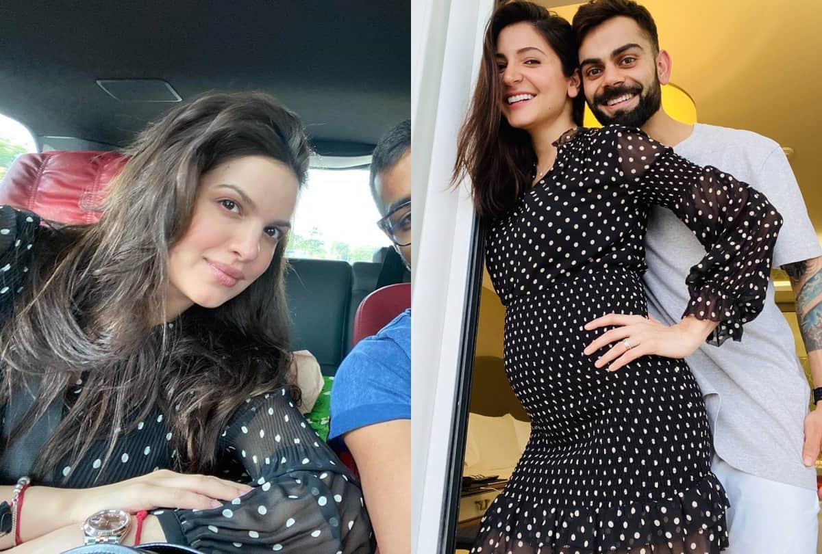 anushka sharma natasa stankovic wear same polka dot black dress during pregnancy