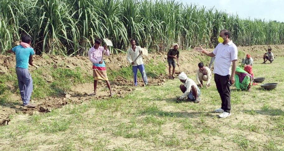 work start in sot river in sambhal
