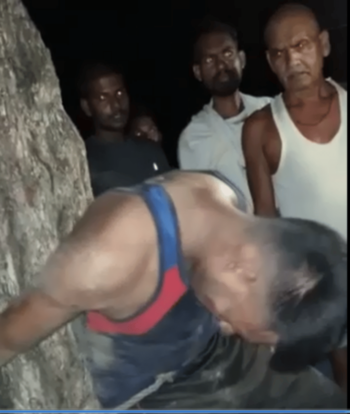 Boyfriend brutally beaten up by tied to tree lover gone to meet his girlfriend in azamgarh up video gone viral