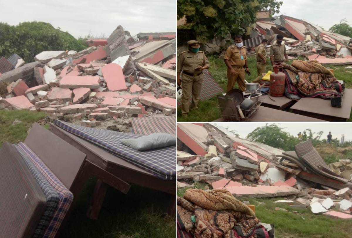 Illegal construction collapsed in 90 minutes see pictures of Mukhtar Ansari two son buildings