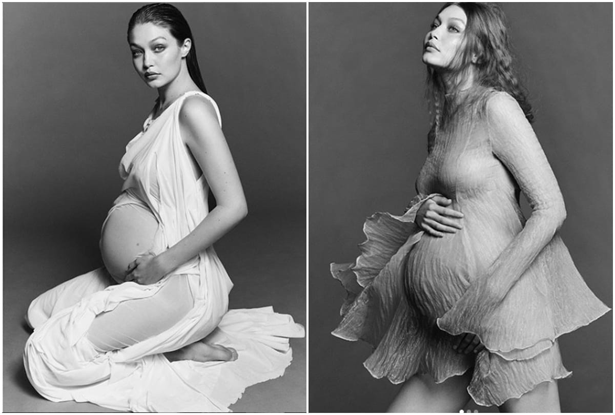 gigi hadid pregnant pregnancy photoshoot expecting baby with boyfriend Zayn Malik