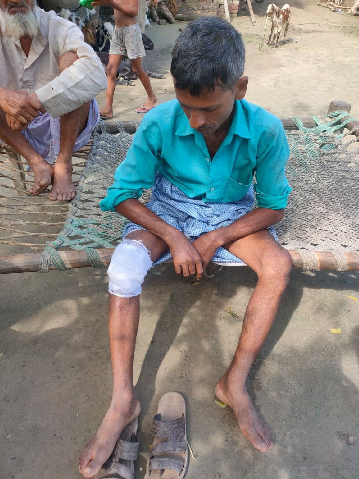 Crocodile attacked the farmer in the field