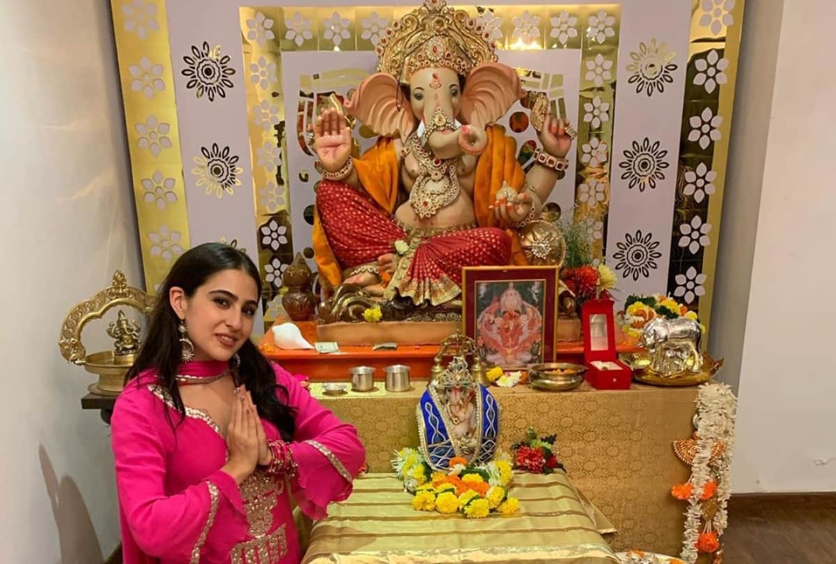 sara ali khan share picture in which she celebrates ganesh chaturthi: Actress share photos