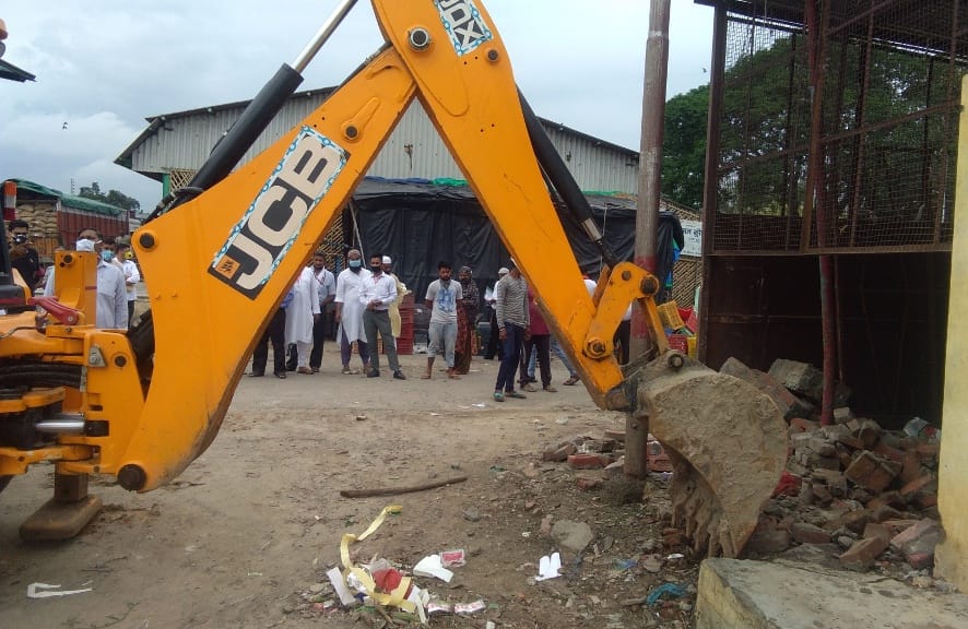 Illegal construction demolished in Mandi committee