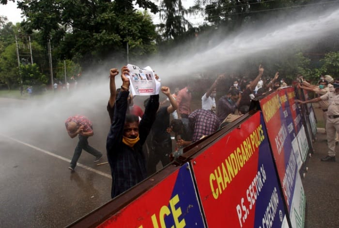 Congress Protest in Chandigarh To Cancell NEET and JEE Exams