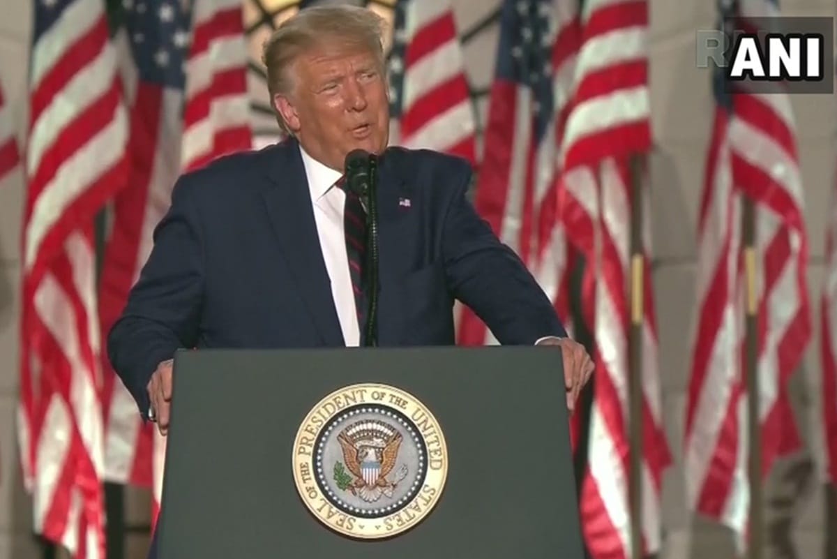 American president Donald trump accept republican nomination for president American election