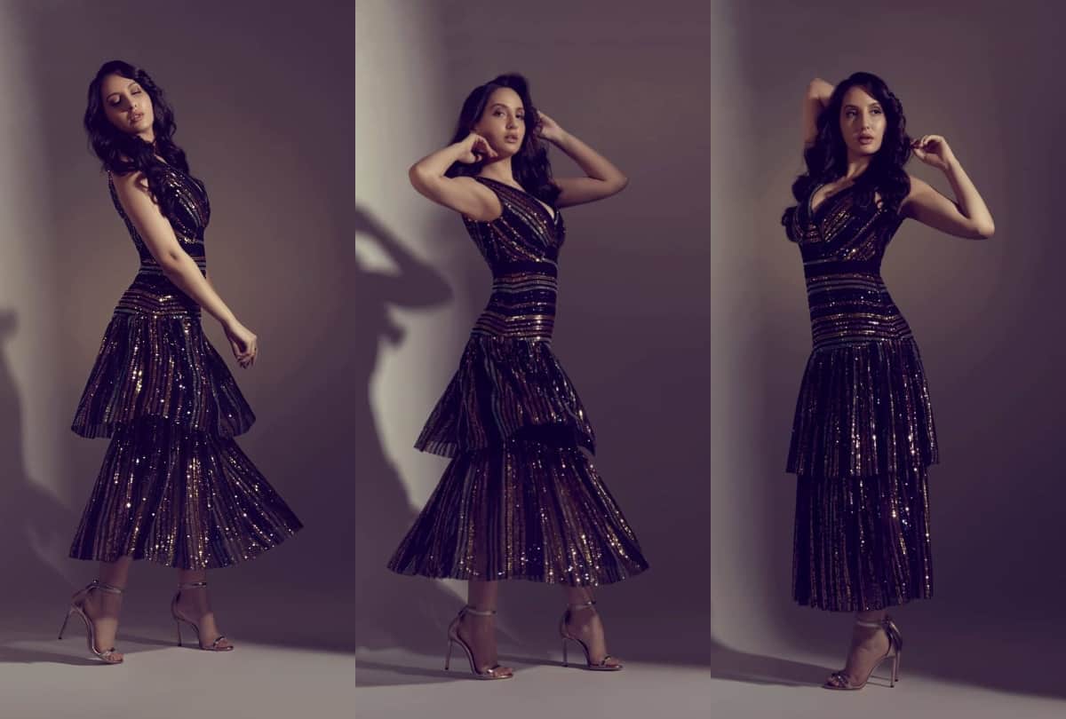nora fatehi stylish glamorous photos hd latest nora fatehi in her new shimmery attire