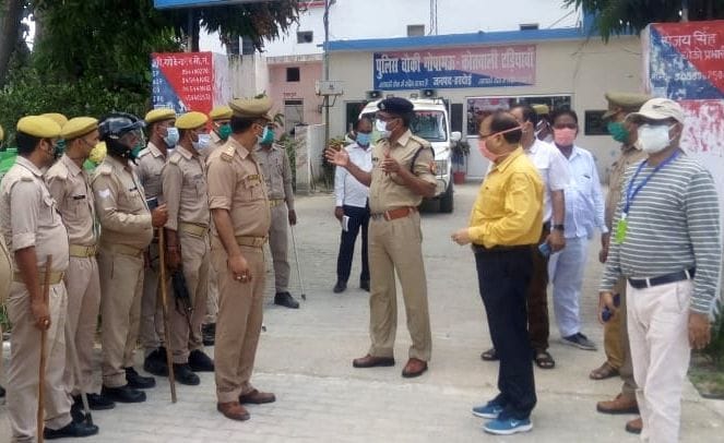 flag march in hardoi