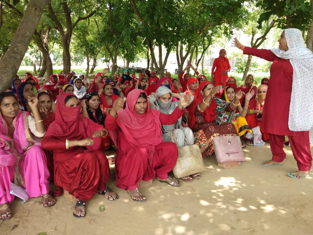 Asha worker protest against government