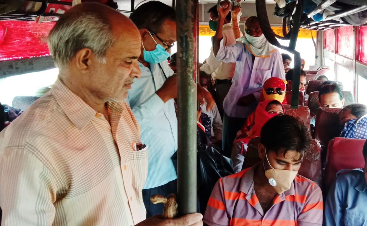 no corona rule implimentation in buses