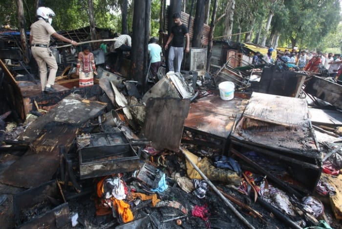Fire Bursted in Slum Area of Chandigarh
