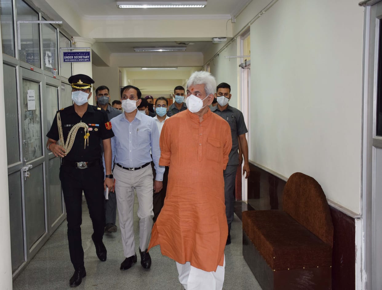 Lieutenant Governor Sinha made a surprise visit to the Civil Secretariat
