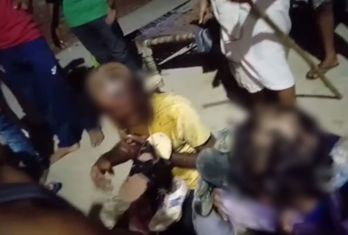 Villagers brutally beaten widow woman and young man in mainpuri