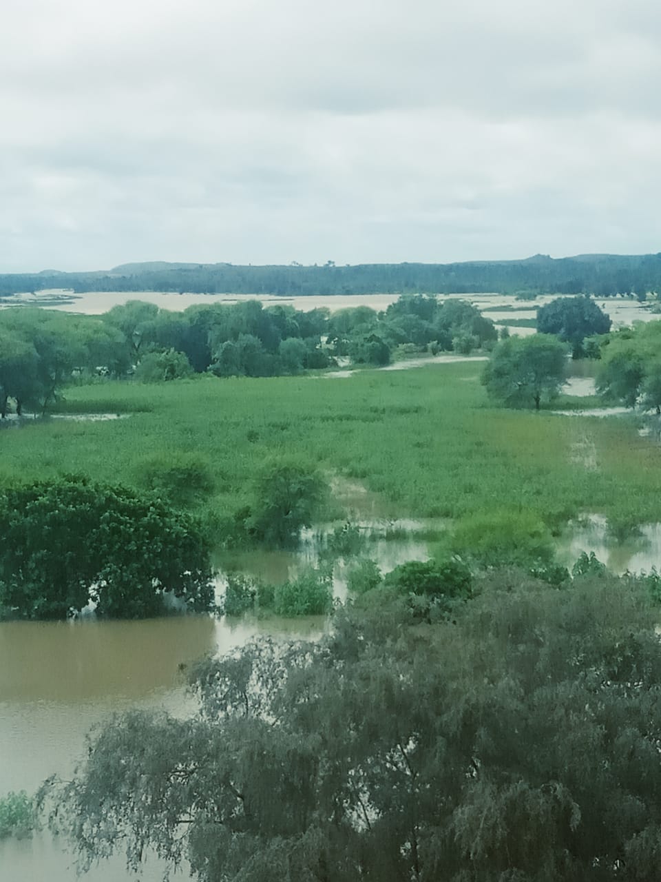 crop water filled, matateela dam gate open