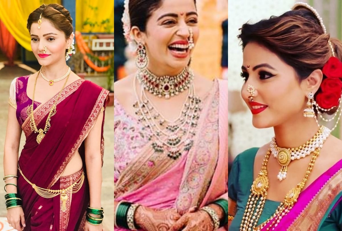 famous tv stars stylish gorgeous beautiful photos in maharashtrian style
