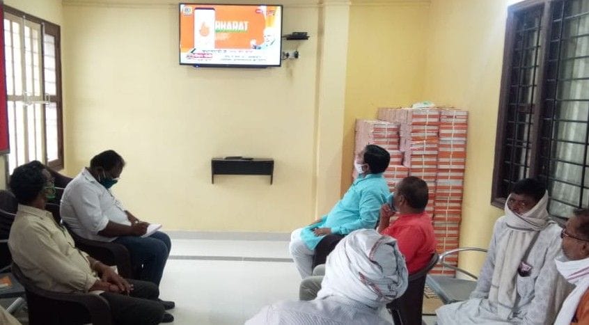 Hathras: BJP workers watch PM's Mann Ki Baat, telecast of program
