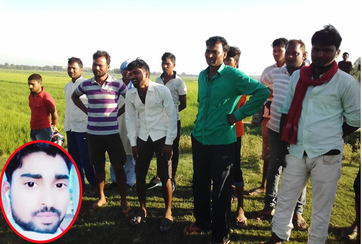 Dead body found in a water filled pit at Sant kabir nagar