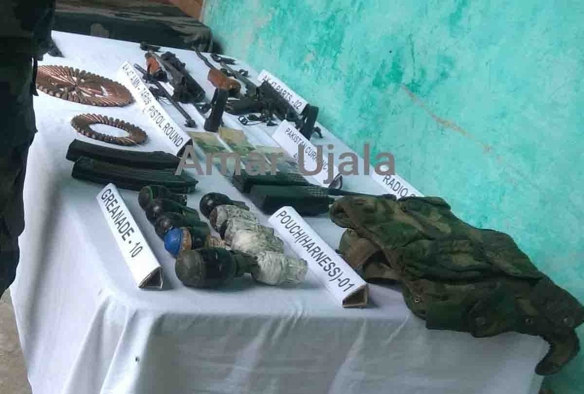 Baramulla jammu kashmir news, Arms and ammunition recovered in Baramulla during search operation