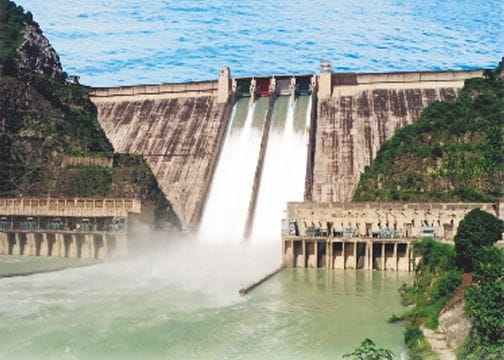 Bhakra Dam's,water level beyond 1656 feet