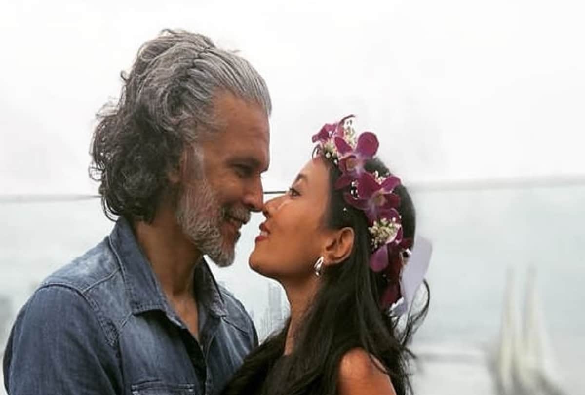 Milind Soman Share Romantic Photos With Wife Ankita Konwar From US Their Trip