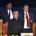 बीएचयू में पूर्व राष्ट्रपति प्रणब मुखर्जी।