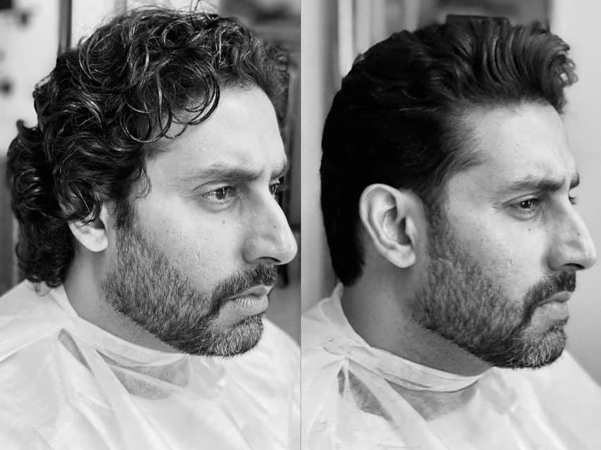 Abhishek Bachchan share his picture before and after look after recovering from coronavirus