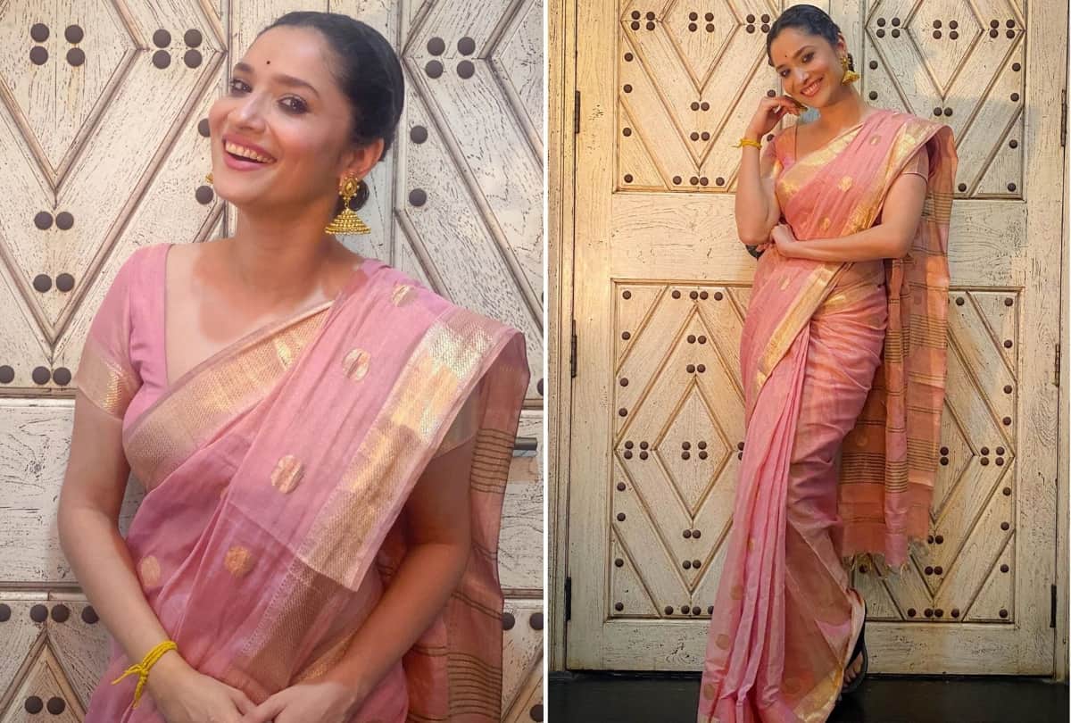 ankita lokhande getting trolled for om printed patiala salwar