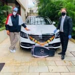 Amitabh Bachchan with his new Mercedes-Benz S-Class