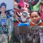 विलाप करते परिजन और जवान का फाइल फोटो