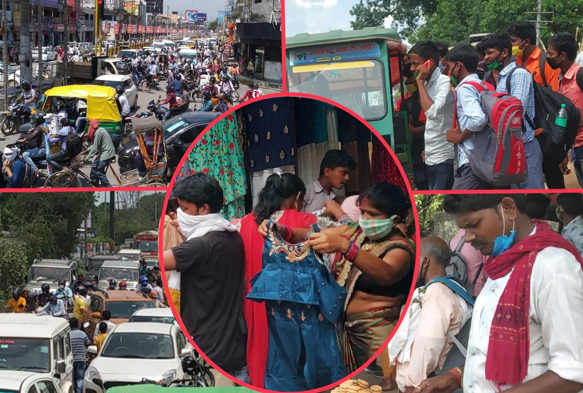 Up government ends weekend lockdown rules in gorakhpur and People ignoring social distancing