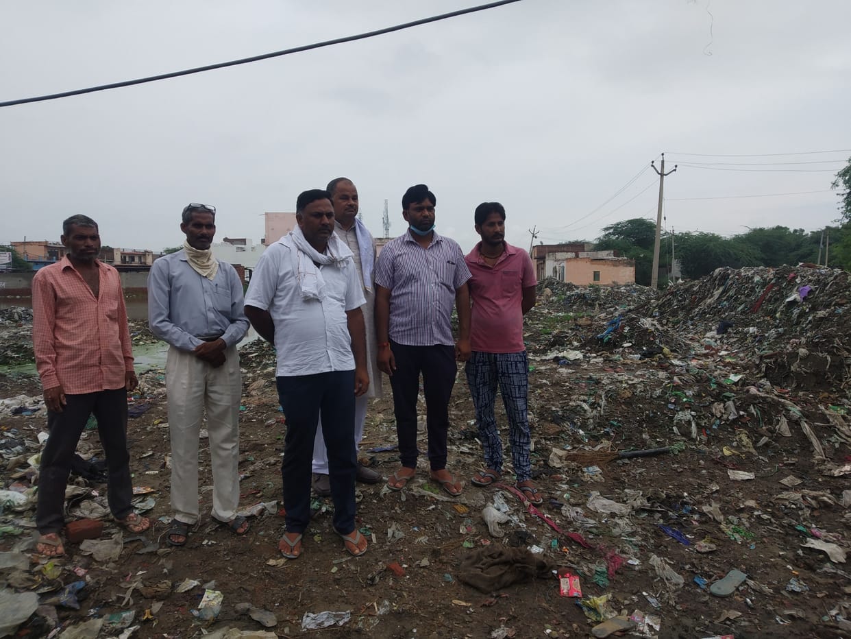Land was given for the bus station, garbage being dumped