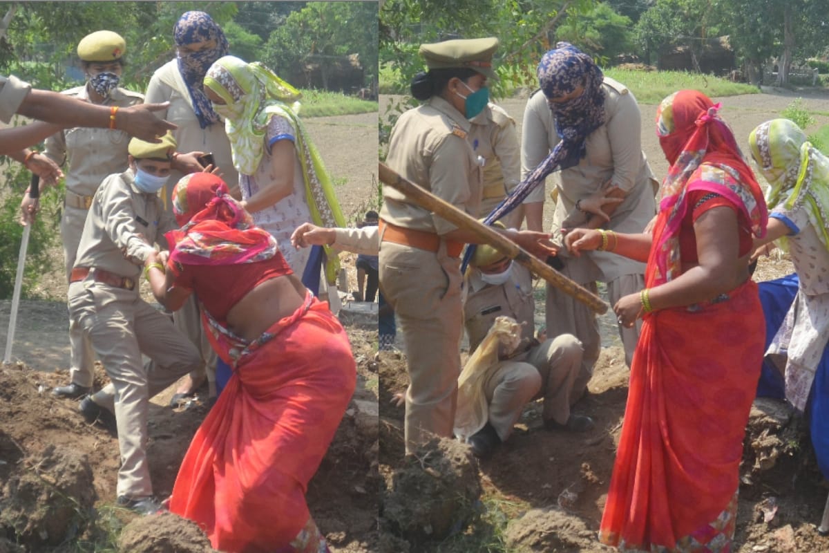 High voltage commotion on highway in Baghpat, elderly woman grabbed neck and pulled, questions raised over police action