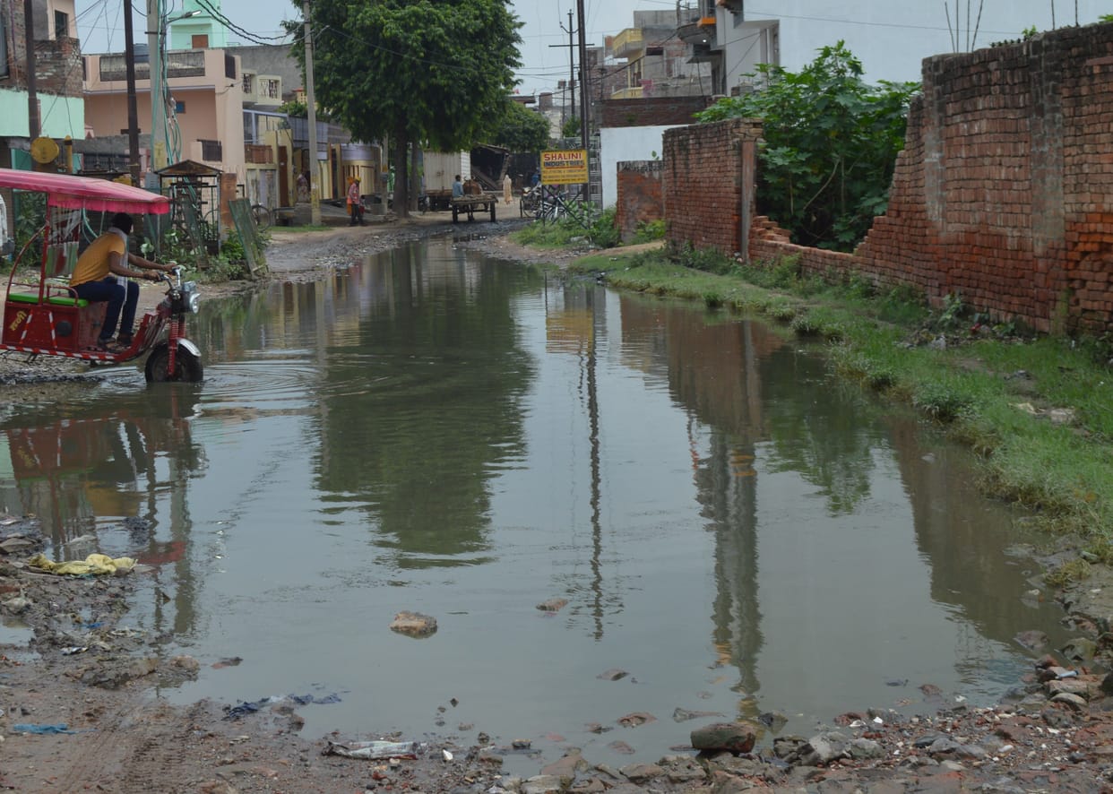 road condition in city is very pitiable