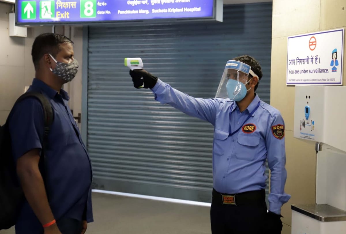 Delhi metro resume from 7 september see photos of new travel lift come from leg automatic temperature bag sanitization and other
