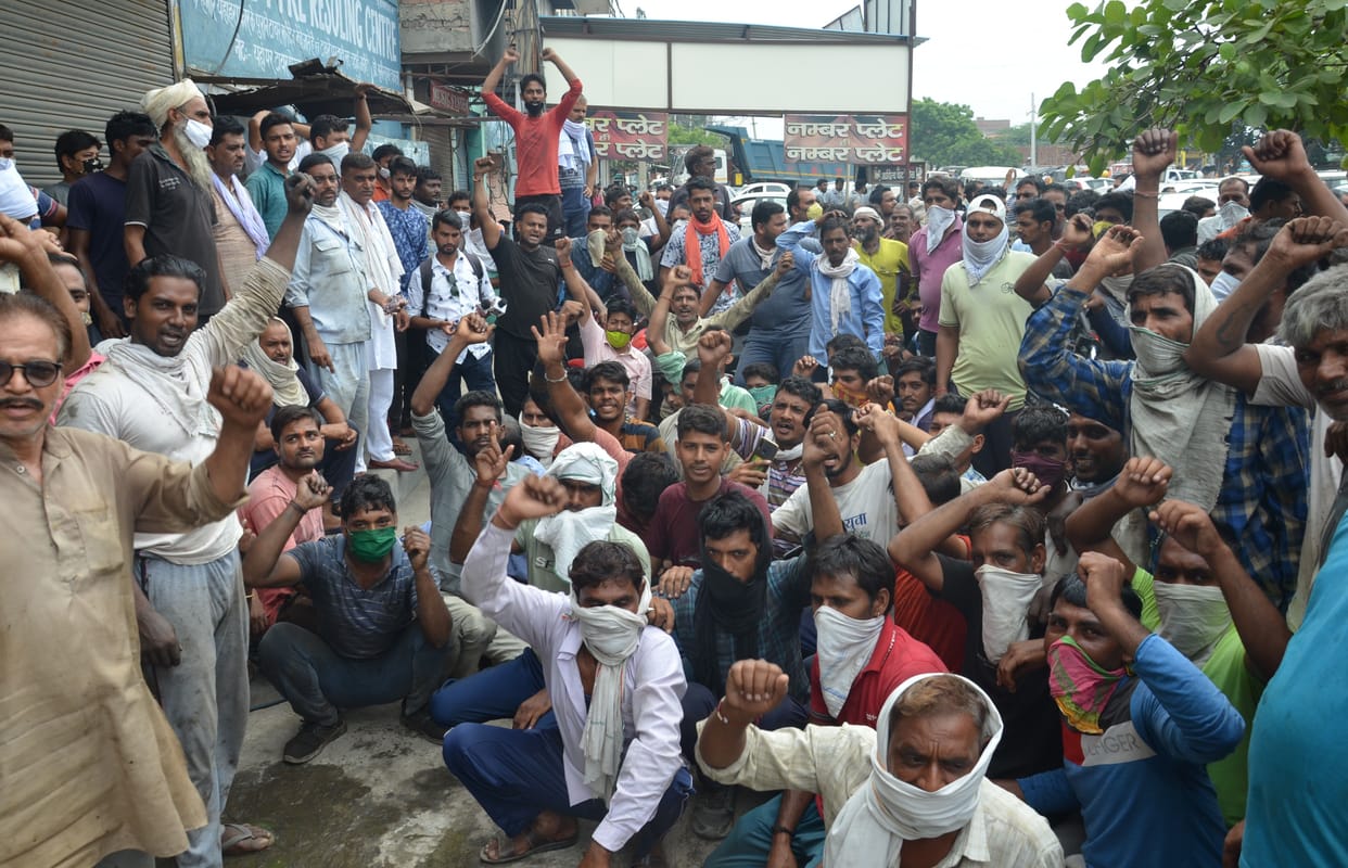road jaam, auto shopkeeper, protest